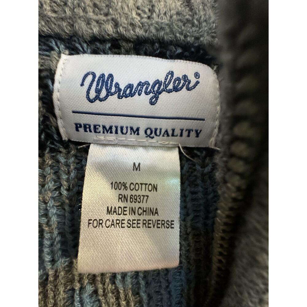 Wrangler Sweater Medium Mens Aztec Southwestern Full Zip Cardigan Western Ranch - Picture 3 of 4